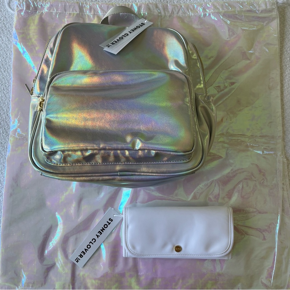 Stoney Clover Lane Shimmer Backpack Adult Straps and Wallet